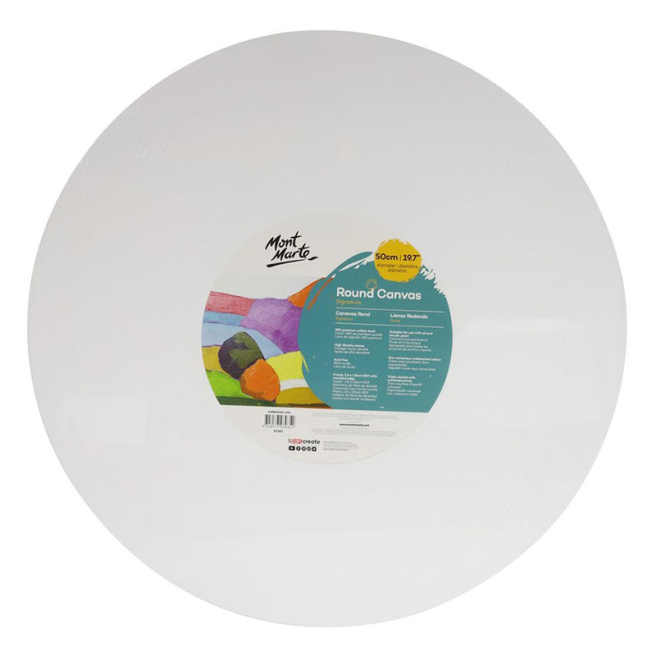 Pânză pe șasiu Signature Round, 50x50 cm, 380 gsm