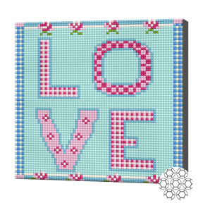 LOVE, 20x20 см, алмазная мозаика