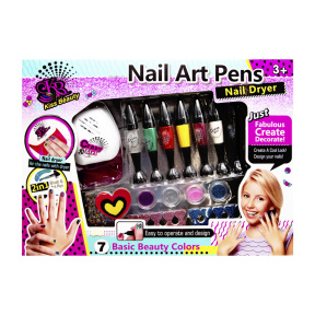 Игровой набор маникюрный "Nail Art Pens. Nail Dryer", код 522074