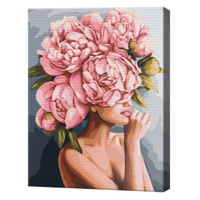 Atingerea bujorilor, 30х40 cm, pictură pe numere