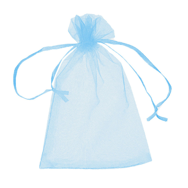 Pungă organza 10x15 culoare azurie