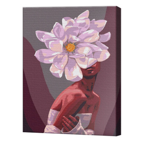 În îmbrățisarea florilor, 30x40 cm, pictură pe numere