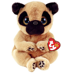 Jucărie moale Beanie Bellies Catelus maro cu urechi negri Izzy