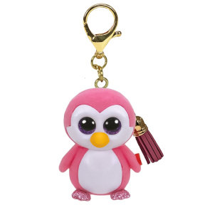 Jucărie moale-breloc Mini Boos Pinguin roz Glider