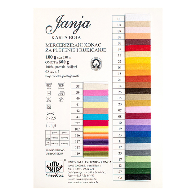 Fire de croșetat, 100% bumbac, 100 gr, 530 m, Janja culoarea roz