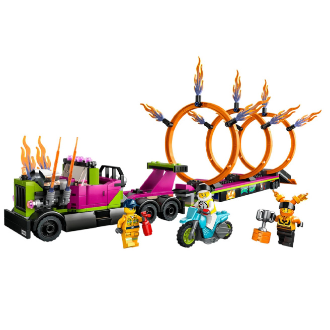 Конструктор  LEGO City Трюковый грузовик и вызов огненных колец