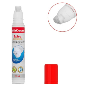 Adeziv cu aplicator din silicon pentru birou, ErichKrause 55 ml