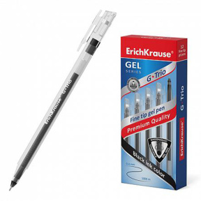 Ручка гелевая ErichKrause 0,5 мм G-Trio, черная