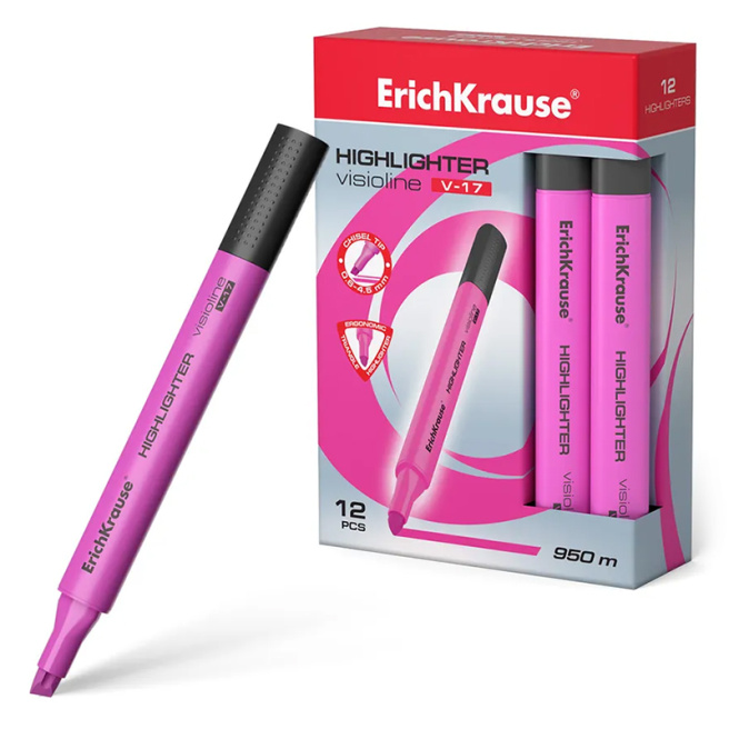 Textmarker ErichKrause V-17, roz