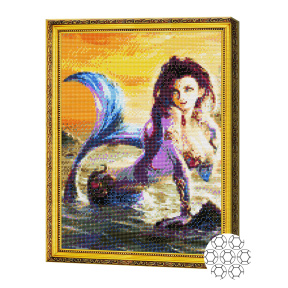 Sirenă, 40х50 cm, mozaic cu diamante
