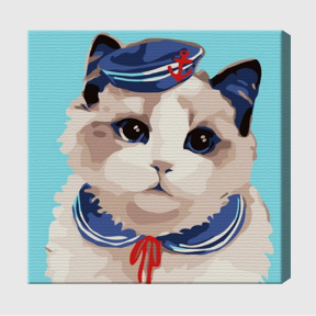 Motan-marinar 20х20 cm, pictură pe numere