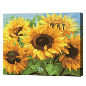 Floarea soarelui 20х30 cm, pictură pe numere
