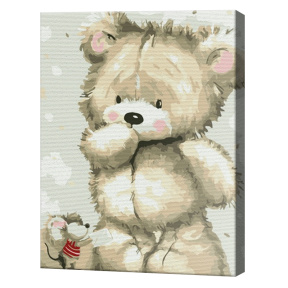 Ursulețul gri 20х30 cm, pictură pe numere