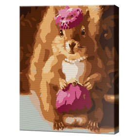 Veverița-domnița 20х30 cm, pictură pe numere
