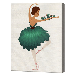 Лесная балерина 20х30 см, картина по номерам