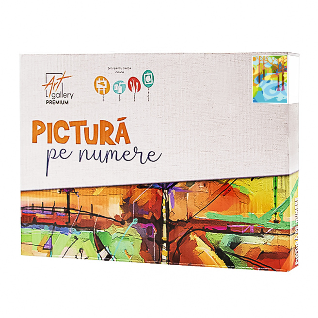 Râul în pădure 20х30 cm, pictură pe numere