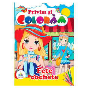 Privim și colorăm. Fete cochete
