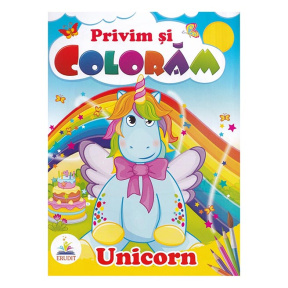 Privim și colorăm. Unicorni