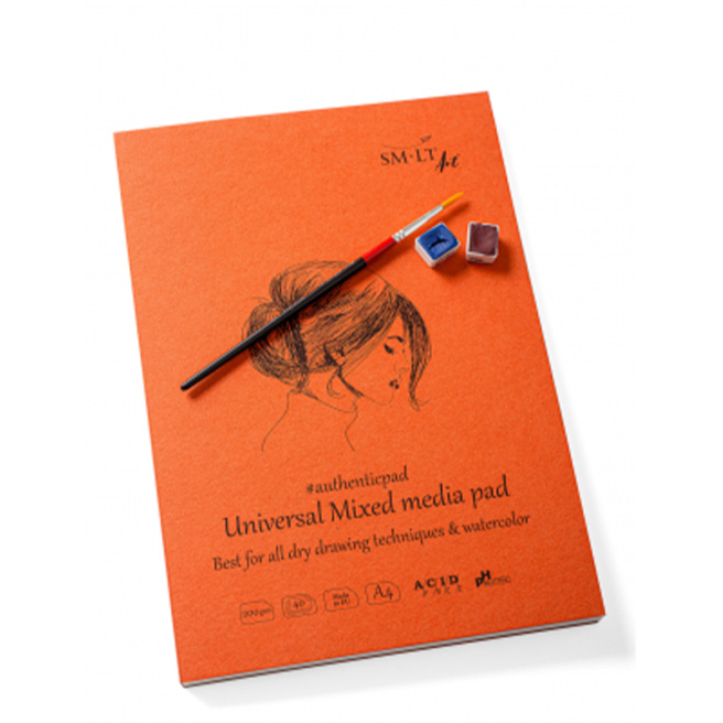SMLT Sketchbook А4, Authentic, bloc lipit, 40f., 200g.