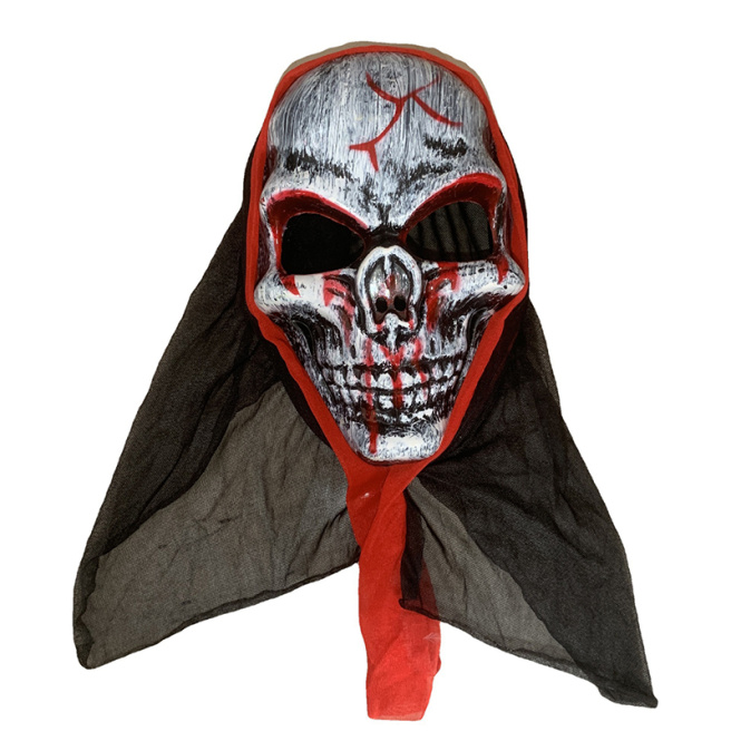 Halloween Mască înfricoșătoare Craniu cu cicatrici, gri