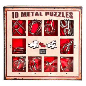 "10 Metal Puzzles. Set Roșu"