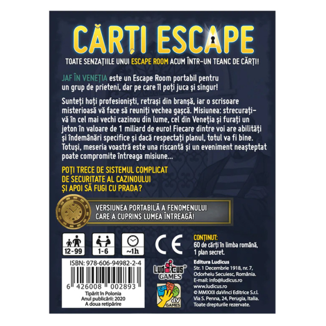 "Cărți Escape - Jaf în Veneția"