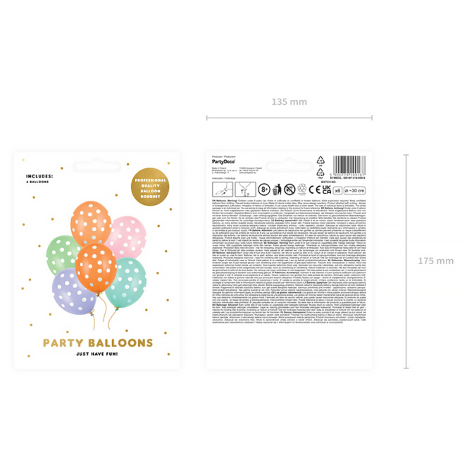 Balon, Dots, Mix multicolor