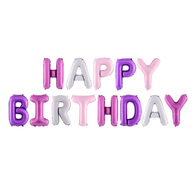 Шар фольгированный Happy Birthday, Разноцветный, AIR