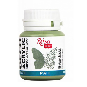 Акрил для декора, Зеленая винтаж, матовый, 20 мл