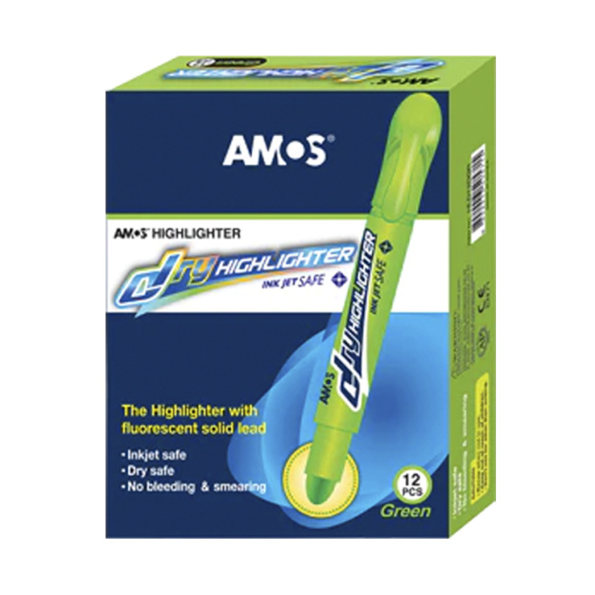 Textmarker AMOS uscat, verde