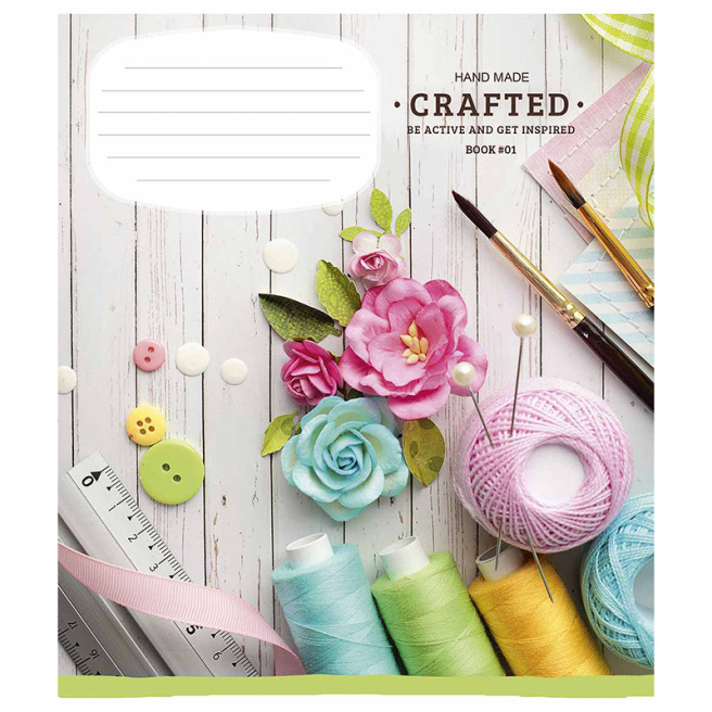 Тетрадь 12 листов, линейка Школярик 3229 Crafted