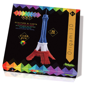 Origami modular Turnul Eiffel (steagul francez) (set mare)