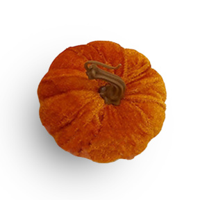 Dovleac din catifea, 9 cm, maro deschis