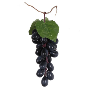Fructe pentru decor, Strugure, negru 24 bobițe, 15 cm