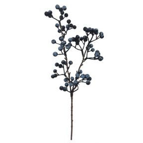 Декор для творчества, ветка с ягодами, 36 см, цвет синий