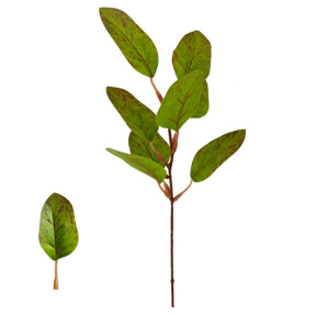 Decor, crenguță cu frunze înguste, 29 cm,  verde