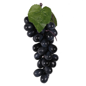 Fructe pentru decor, Strugure, negru 36 bobițe, 18 cm