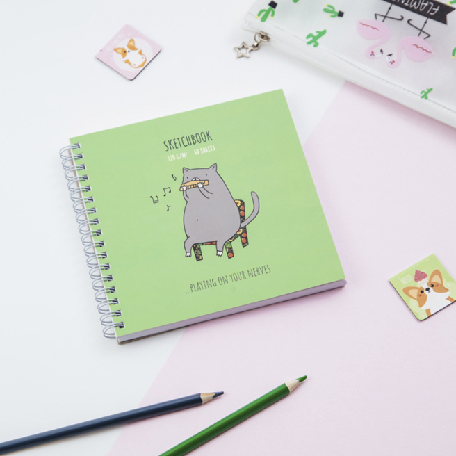 Sketchbook MESHU "Harmonicat", cu spirală, А5, 60 foi