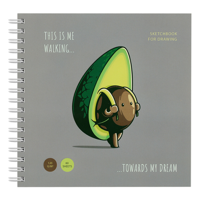 Sketchbook MESHU "Avocadreams", cu spirală, А5, 60 foi