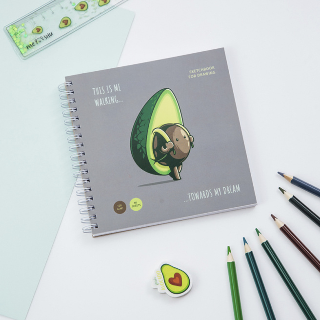 Sketchbook MESHU "Avocadreams", cu spirală, А5, 60 foi