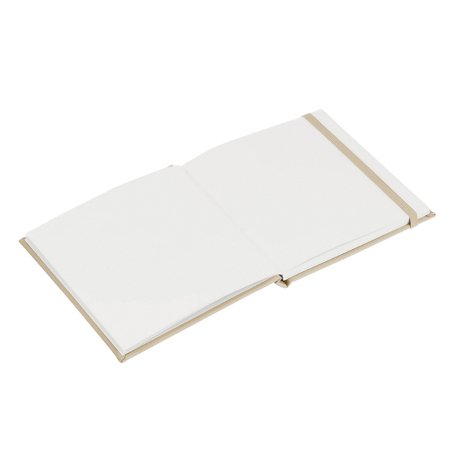 Sketchbook Greenwich Line, bej, piele articială, cu elastic, 40 foi