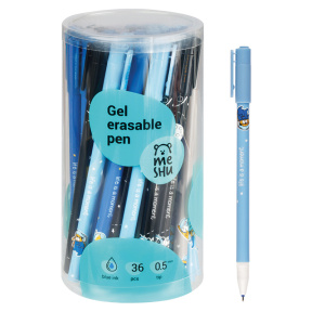 Ручка гелевая стираемая MESHU "Space Adventure" синяя, 0,5мм, корпус, ассорти