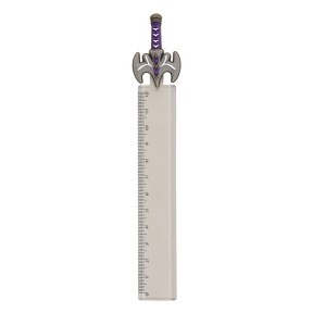 Riglă pentru copii MESHU "Grey sword" plastic, 12сm, asortiment