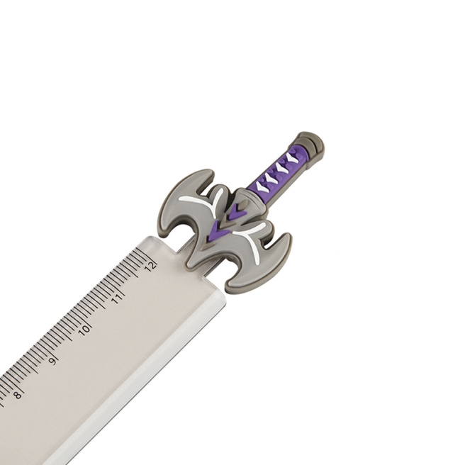 Линейка MESHU 12см "Grey sword" пластиковая, асортимент