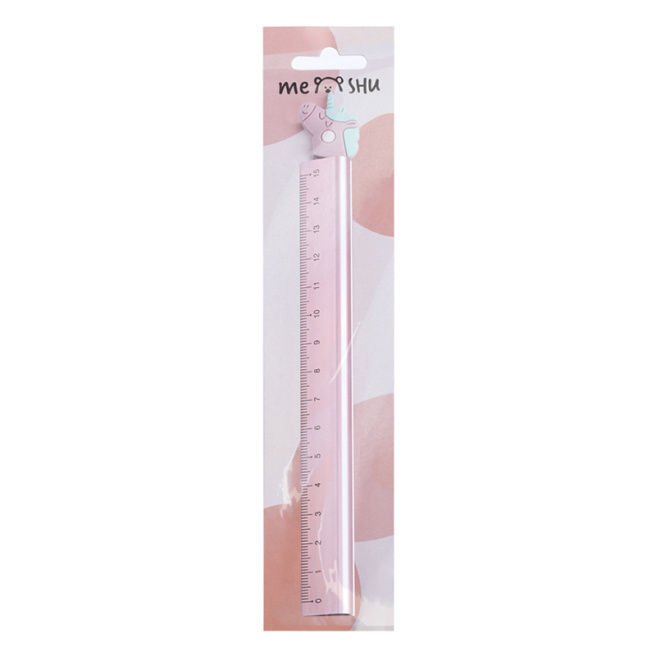 Riglă pentru copii MESHU "Unicorn", din metal, 15cm.