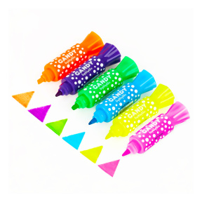 Textmarker cu două capete, MESHU "Candy" neon, mini, asortiment