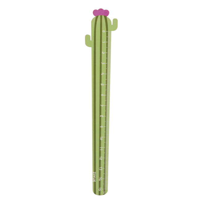 Riglă pentru copii MESHU "Cactus" din lemn, 15см , asortiment