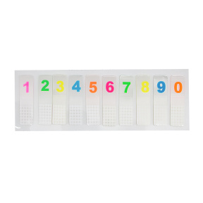 Index-uri din plastic Numbers, 45x12mm, 10 buc. x 20 foi