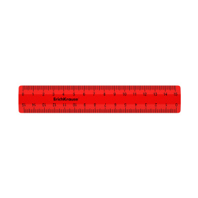 Riglă din plastic ErichKrause Classic 15 cm roșie