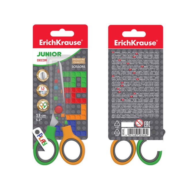 Ножницы Erich Krause Junior Decor Color Bricks 13 см